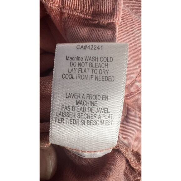 YFB Midi Western Shirtdress‎ Ruched Tencel Pink Young Fabulous Broke Sz XS - Picture 8 of 9